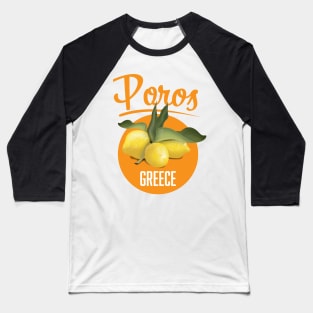 Poros Greece travel poster Baseball T-Shirt